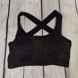 Bandage style sport bra mesh panel  XL